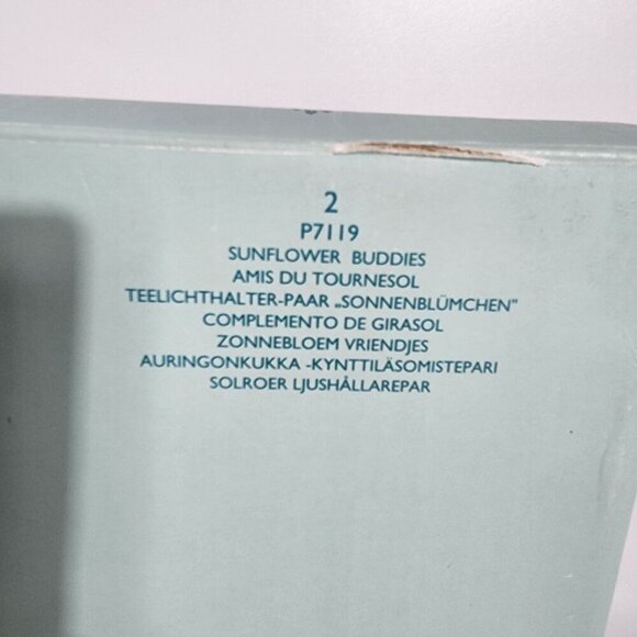 Sunflower Shaped Ceramic Candle Holders With Ladybug Butterfly Accents Partylite - Picture 11 of 11